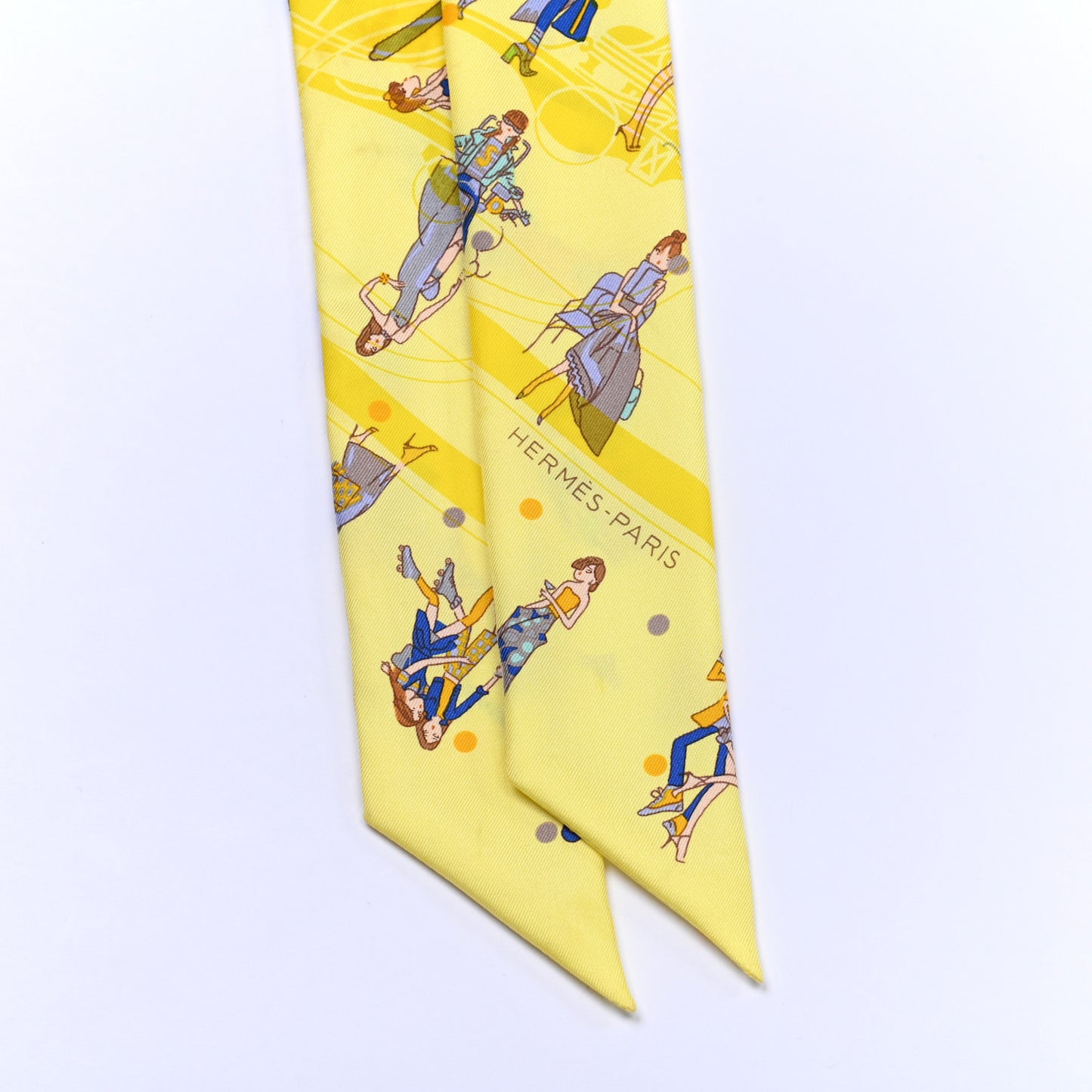 Silk Ex-Libris Les Parisie Twilly Jaune Soufre Gris