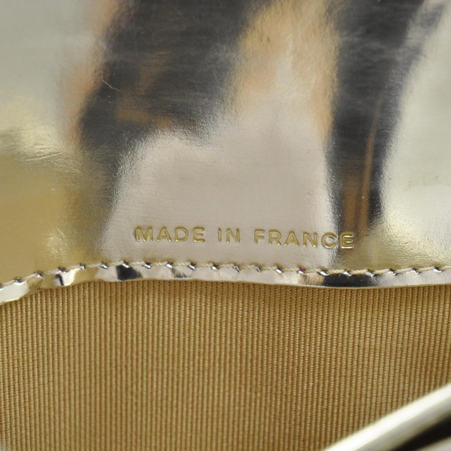 Leather Large CC Wallet Metallic Gold