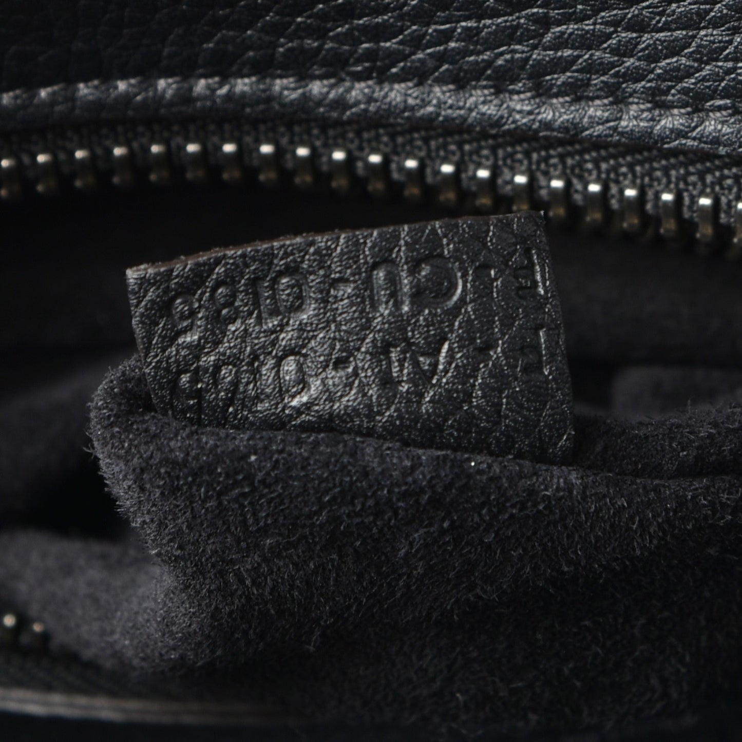 Drummed Calfskin Micro Luggage Black