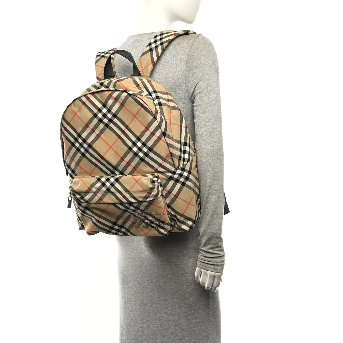 Burberry Vintage Check Medium Backpack Sand Beige 2 of 11