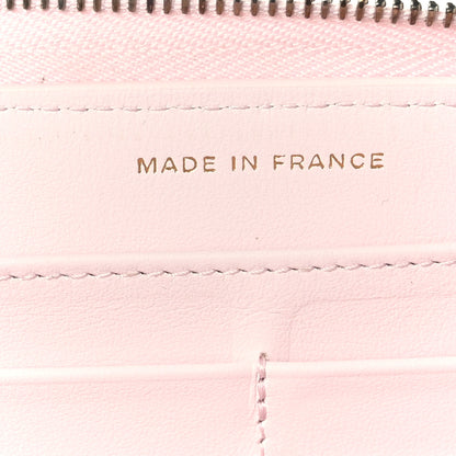 Chanel Caviar Quilted Large Gusset Zip Around Wallet Pink 7 of 8