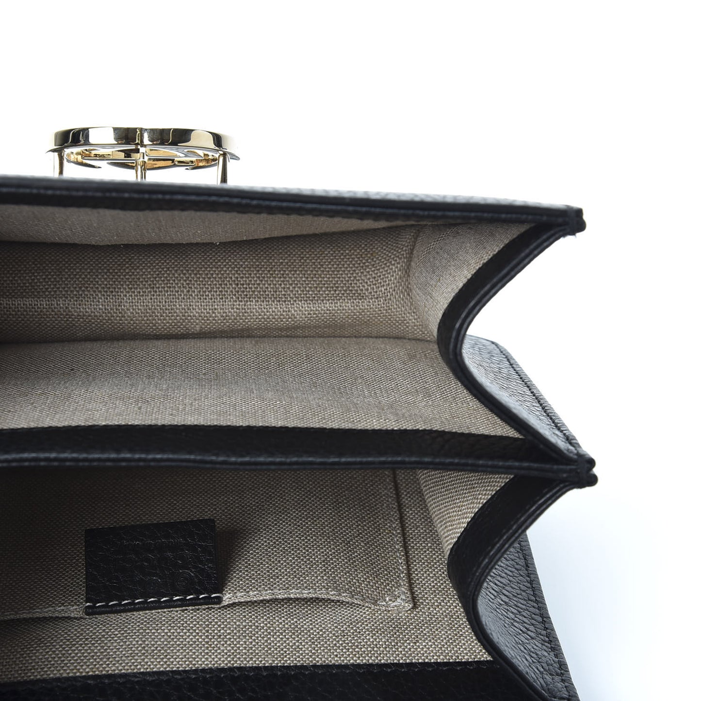 Dollar Calfskin Small Interlocking G Shoulder Bag Black