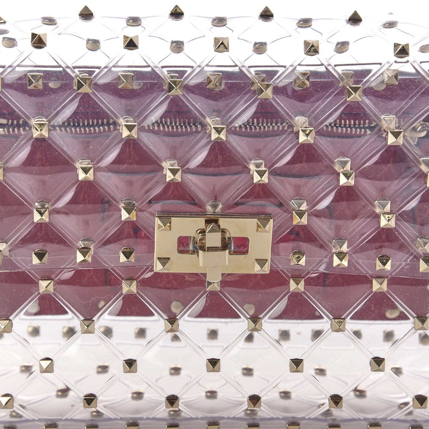 PVC Medium Rockstud Spike Shoulder Bag