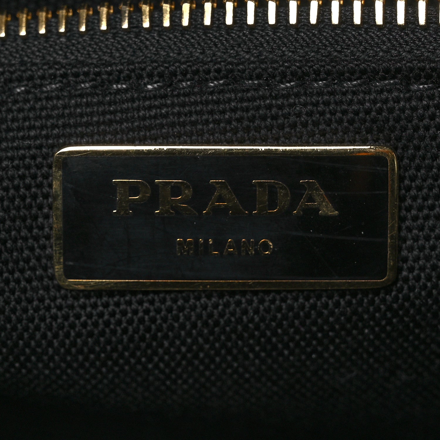 Prada Wicker Canvas Shoulder Bag Black 7 of 16
