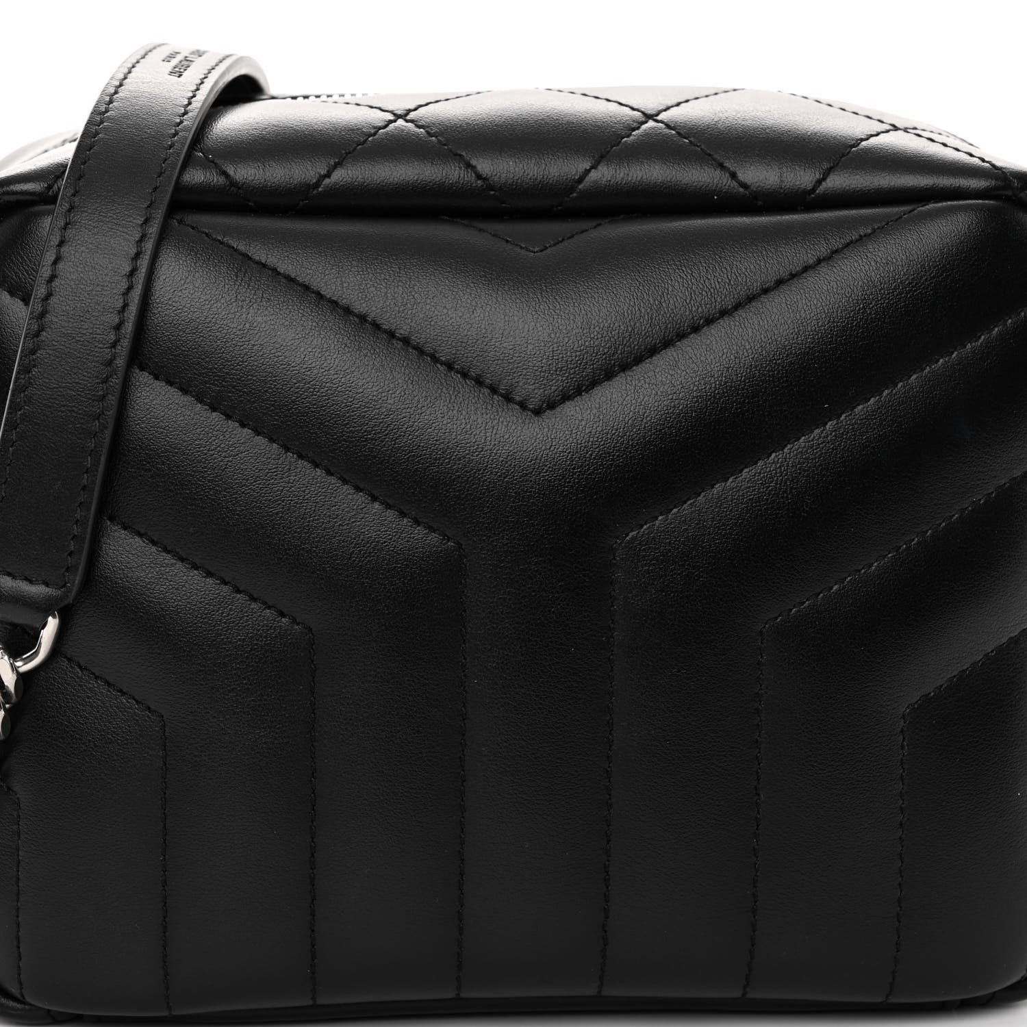 Saint Laurent Calfskin Y Quilted Monogram Small Loulou Bowling Bag Black 7 of 9