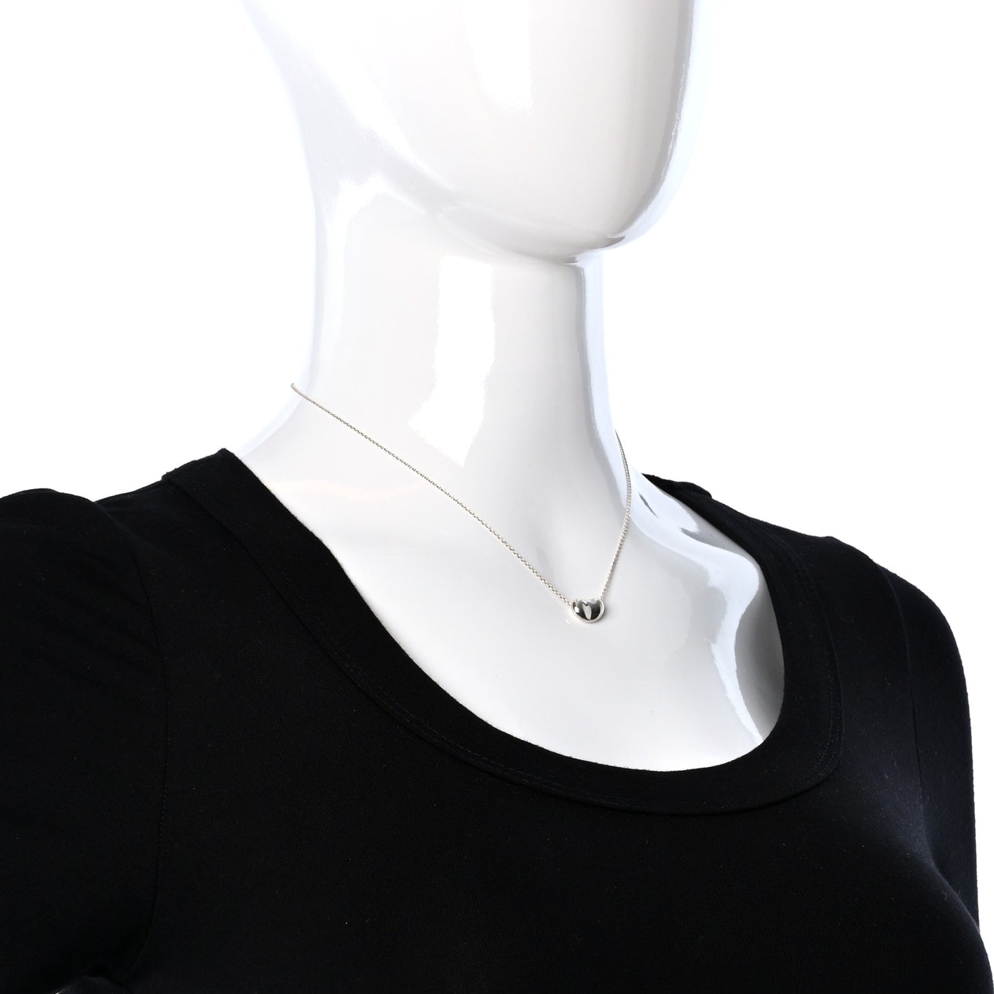Sterling Silver 9mm Elsa Peretti Bean Pendant Necklace