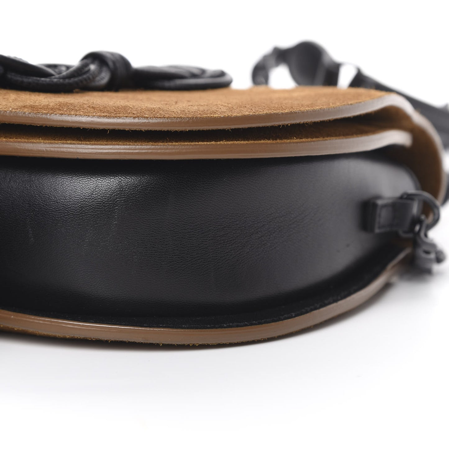 Suede Passementerie Chain Bag Brown