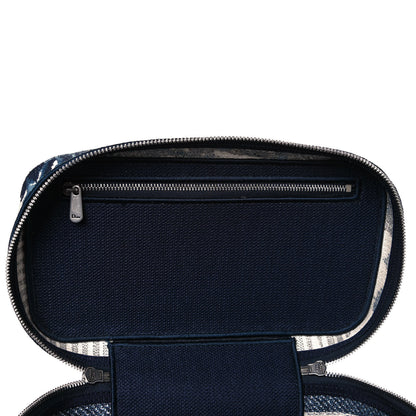 Christian Dior Canvas Embroidered Palm Tree Diortravel Vanity Case Blue Multicolor 6 of 12