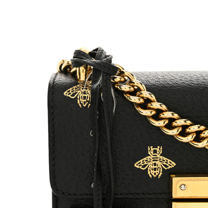 Gucci Grained Calfskin Bee Star Small Padlock Shoulder Bag Black 17 of 18