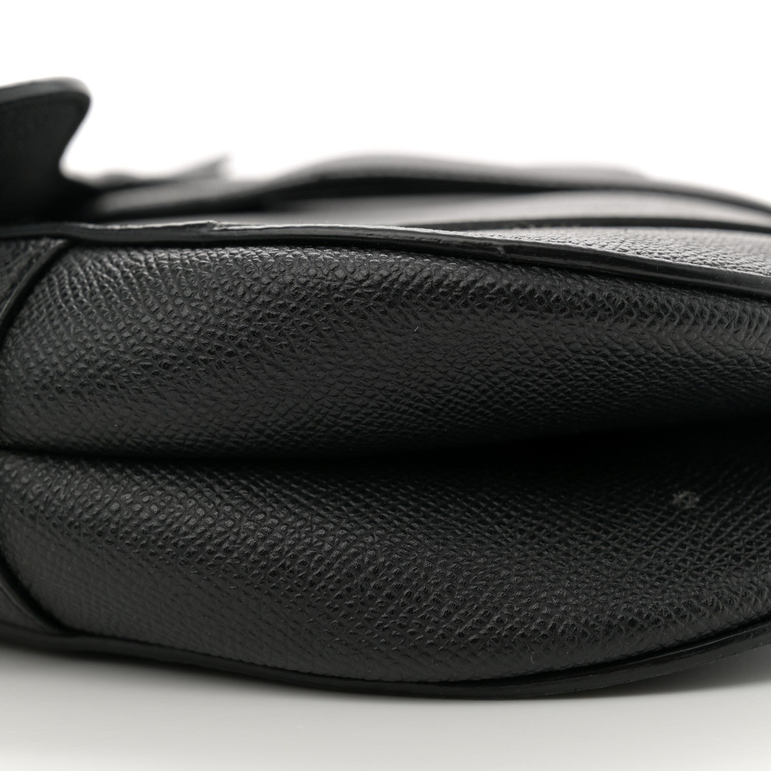 Christian Dior Grained Calfskin Saddle Bag Black 9 of 15