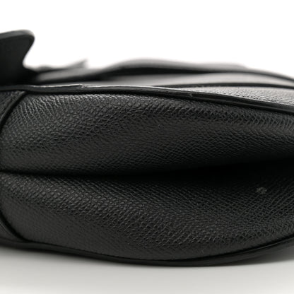 Christian Dior Grained Calfskin Saddle Bag Black 9 of 15