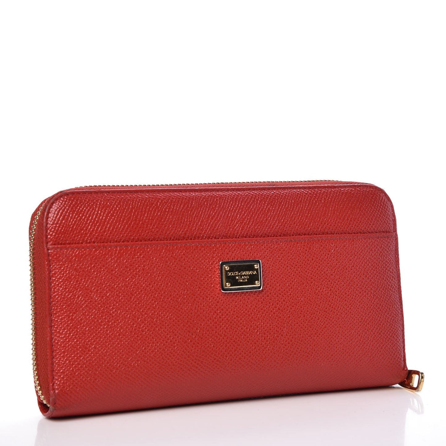 Dauphine Family Patch Zip Around Wallet Red