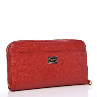 Dolce & Gabbana Dauphine Family Patch Zip Around Wallet Red 3 of 13