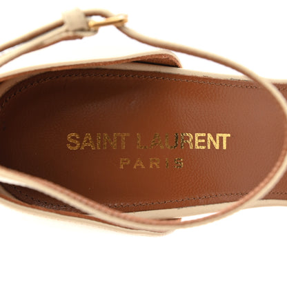 Saint Laurent Calfskin Opyum Sandals 38.5 Real Beige 8 of 9