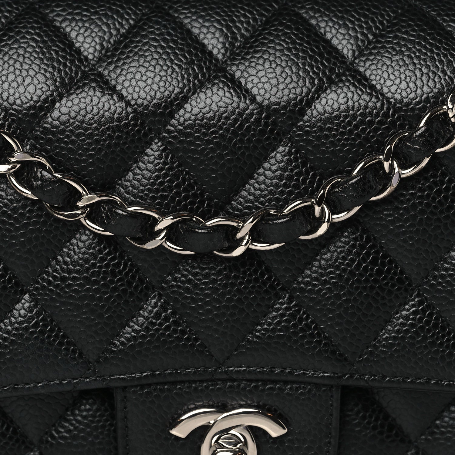 Chanel Caviar Quilted Medium Double Flap Black 8 of 10