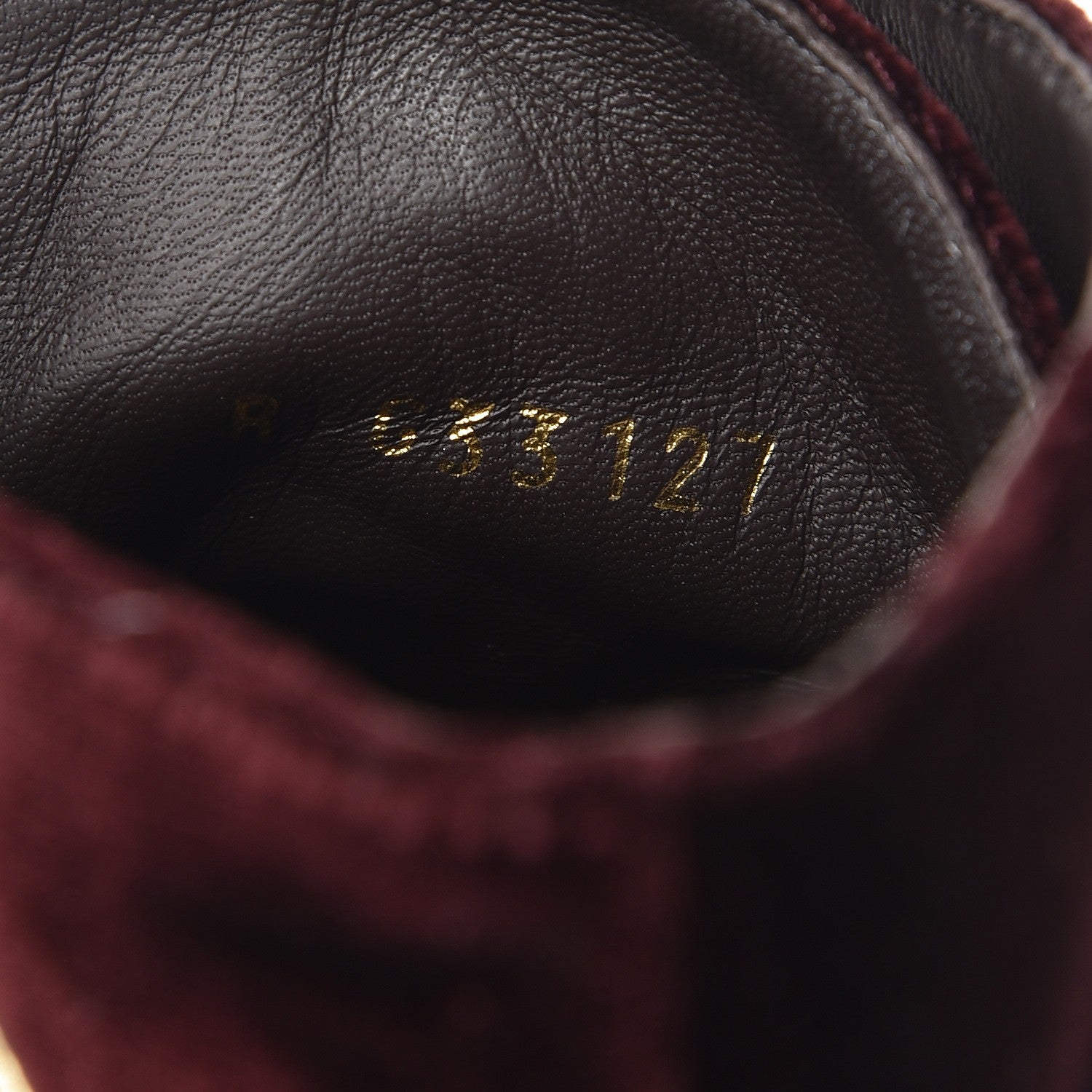 Chanel Velvet CC Lace Up Boots 36 Burgundy 8 of 8
