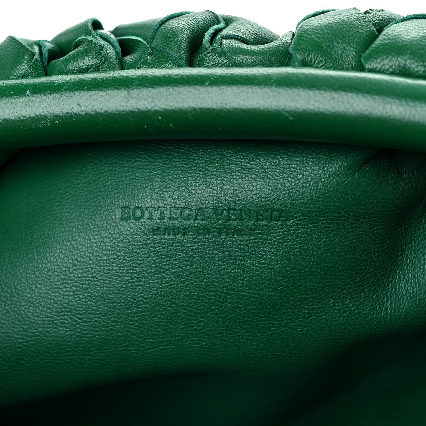 Nappa Intrecciato The Mini Pouch Racing Green