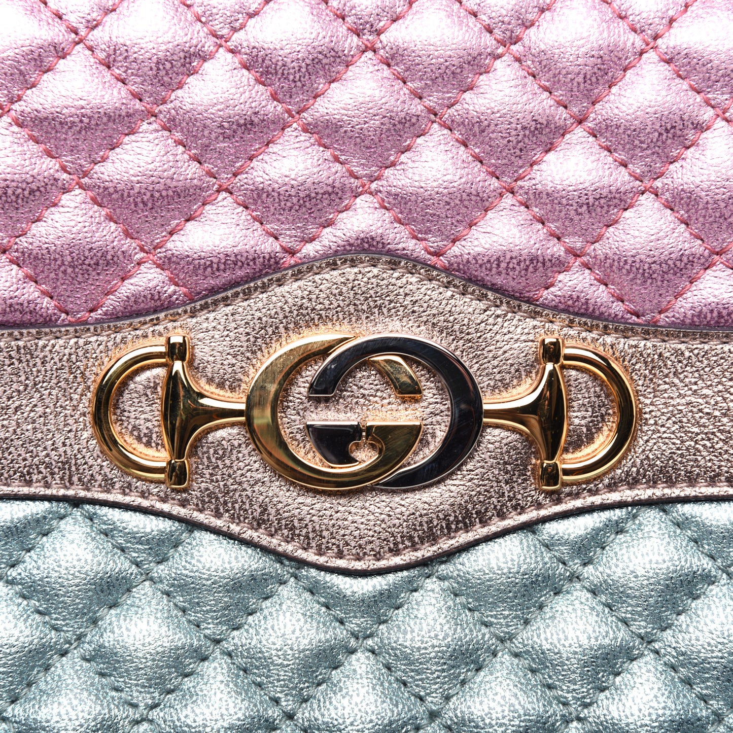 Laminated Nappa Trapuntata Small Zumi Shoulder Bag Rosa Lago Rame