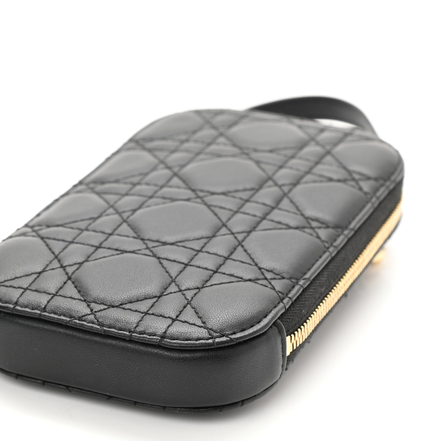 Christian Dior Lambskin Cannage Lady Dior Phone Holder Black 8 of 9