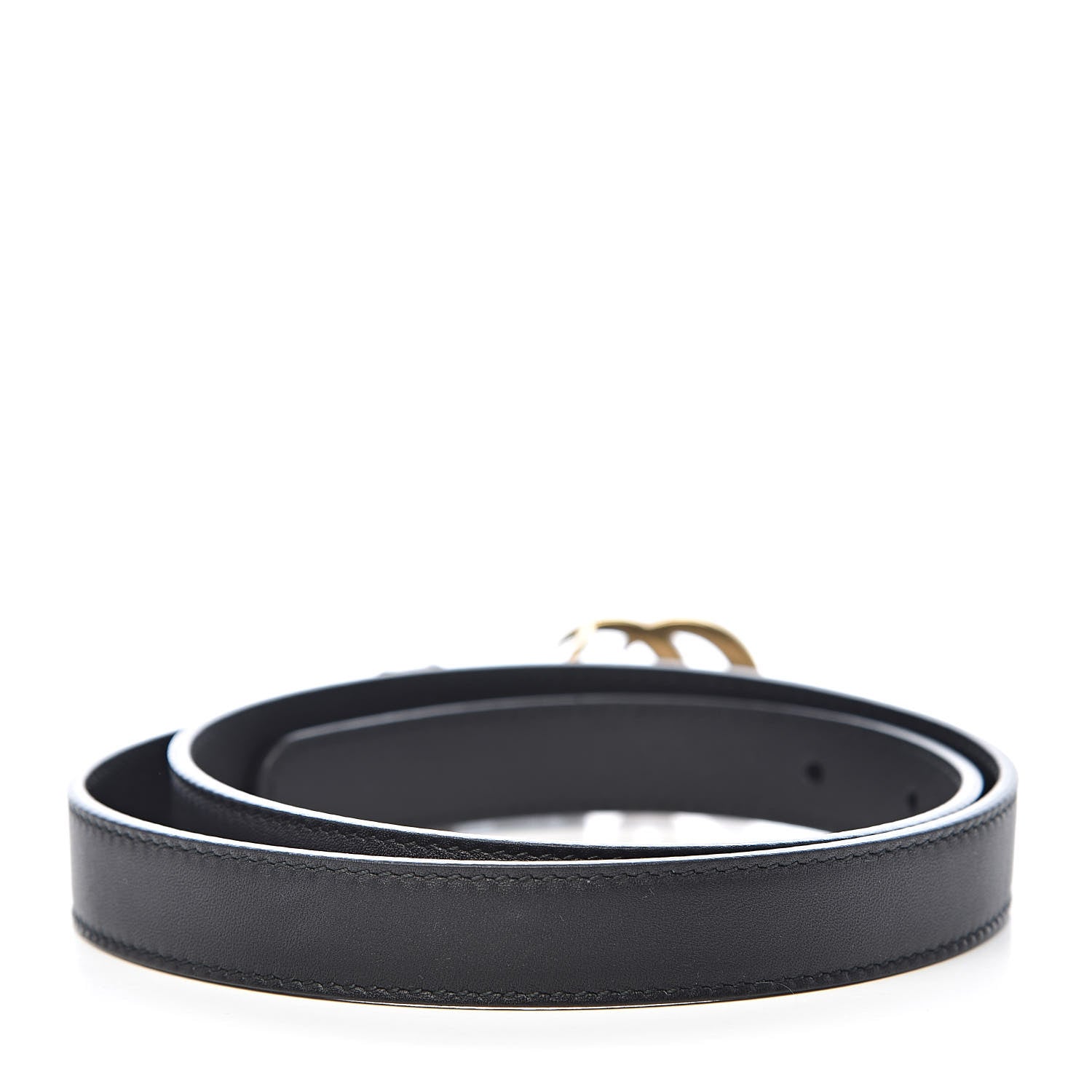 Gucci Calfskin Double G 20mm Belt 75 30 Black 3 of 6