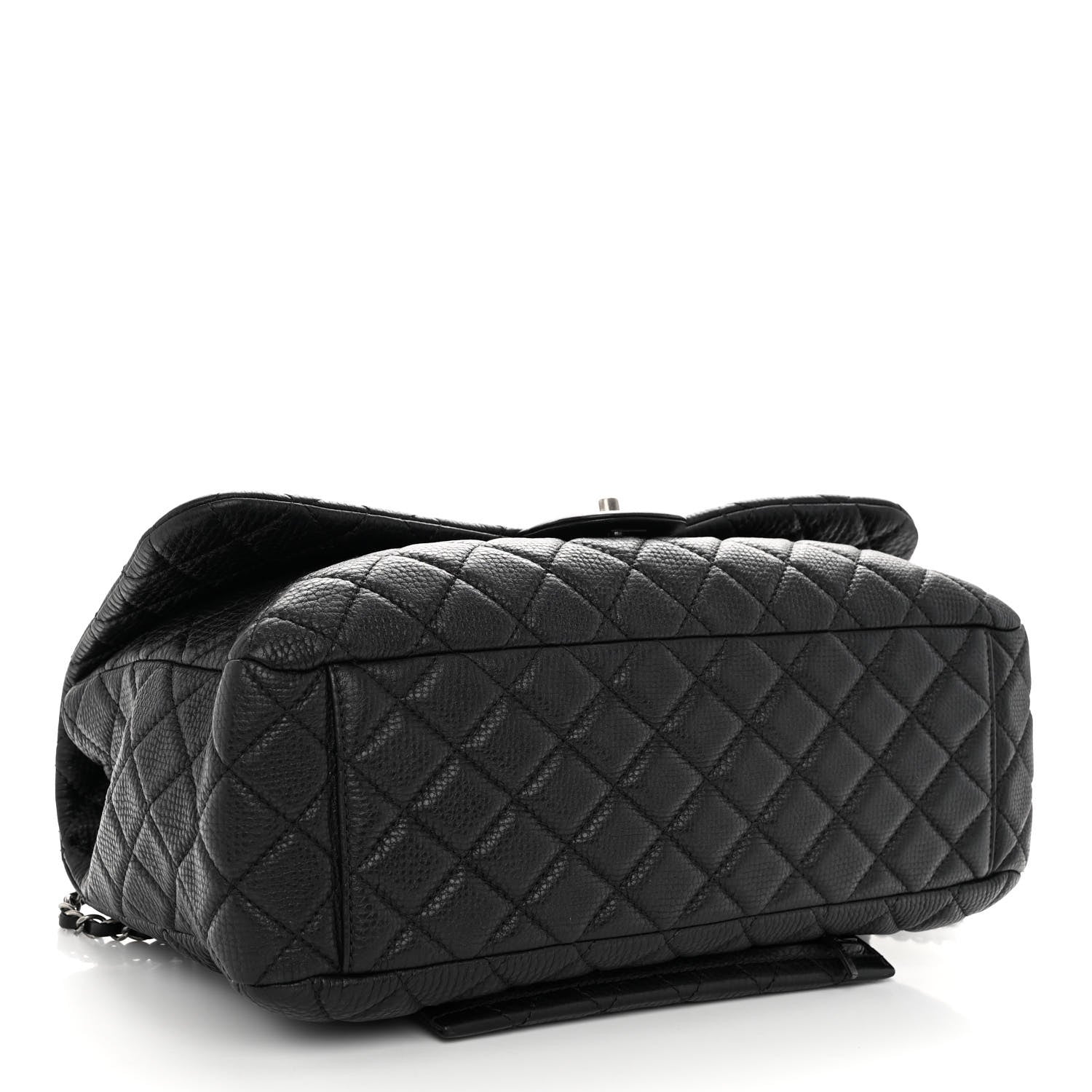 Chanel Calfskin Quilted Small XXL Travel Flap Bag Black 4 of 9