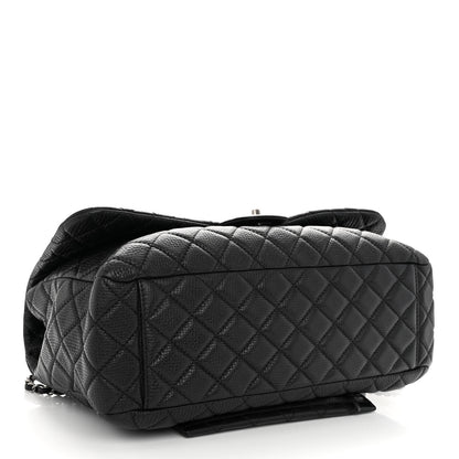 Chanel Calfskin Quilted Small XXL Travel Flap Bag Black 4 of 9