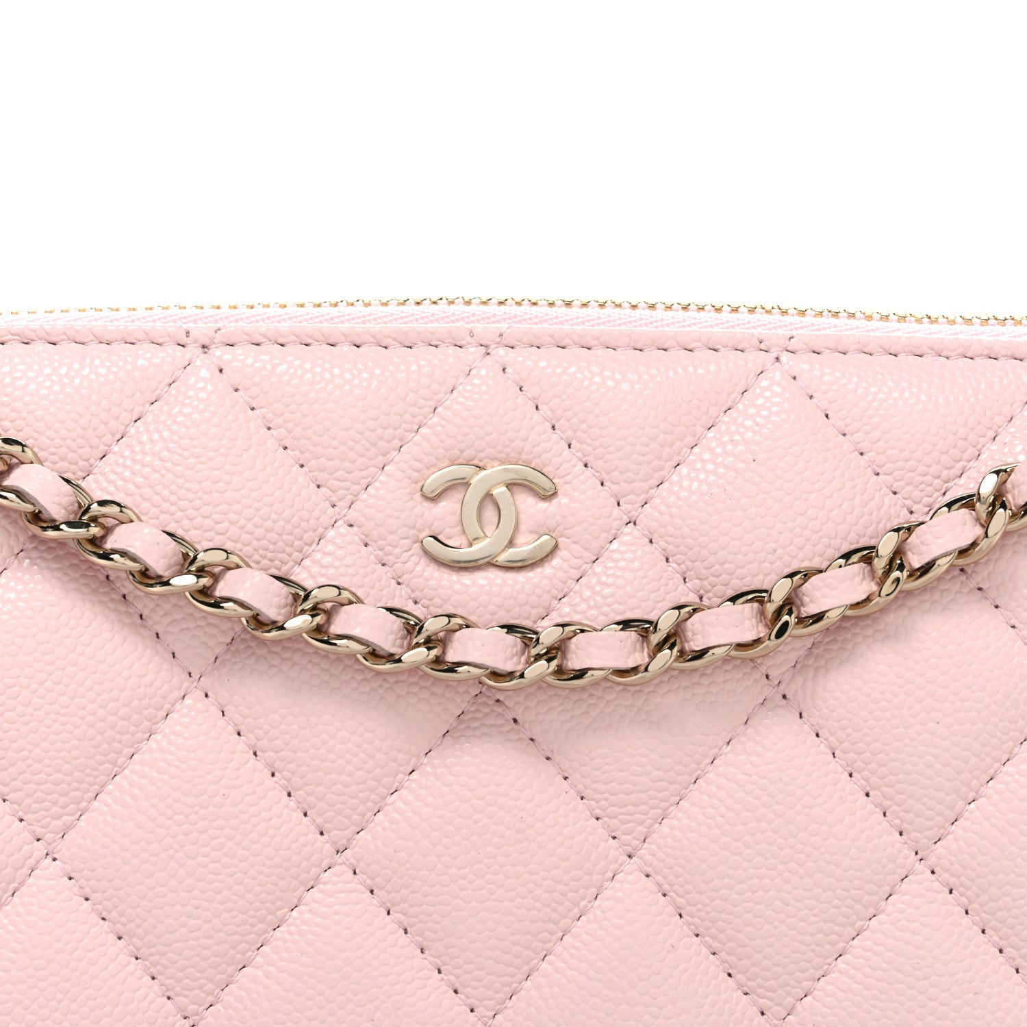 Chanel Caviar Quilted Purse With Chain Pink 8 of 11