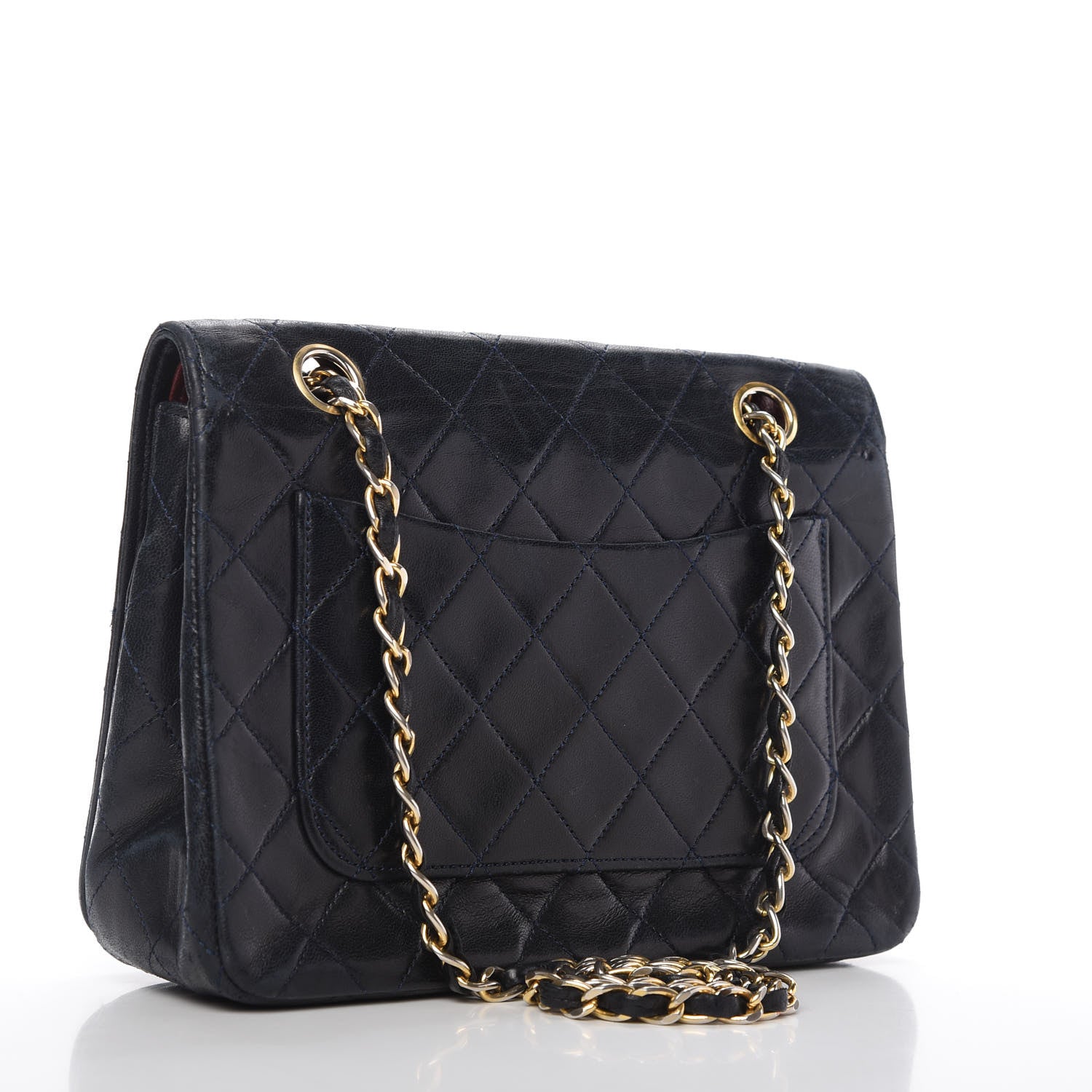 Chanel Lambskin Quilted Small Single Flap Bag Navy 3 of 12