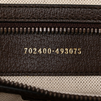 Gucci X ADIDAS Crystal Vintage Monogram Textured Dollar Calfskin Web Trefoil Logo Medium Messenger Bag Mid Natural Nut Off White New Acero 7 of 10