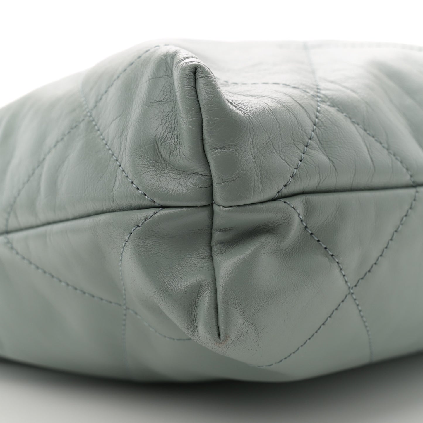 Shiny Calfskin Quilted Small Chanel 22 Light Blue