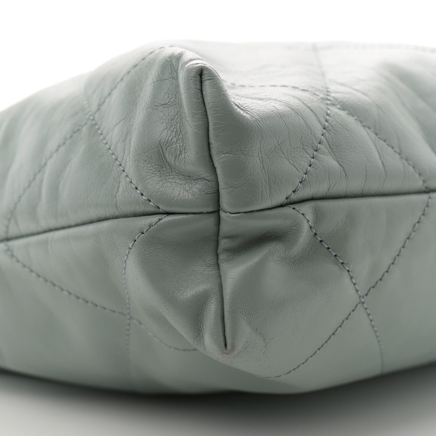 Chanel Shiny Calfskin Quilted Small Chanel 22 Light Blue 10 of 13