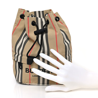 Burberry Econyl Icon Stripe Phoebe Drawcord Pouch Archive Beige 2 of 10