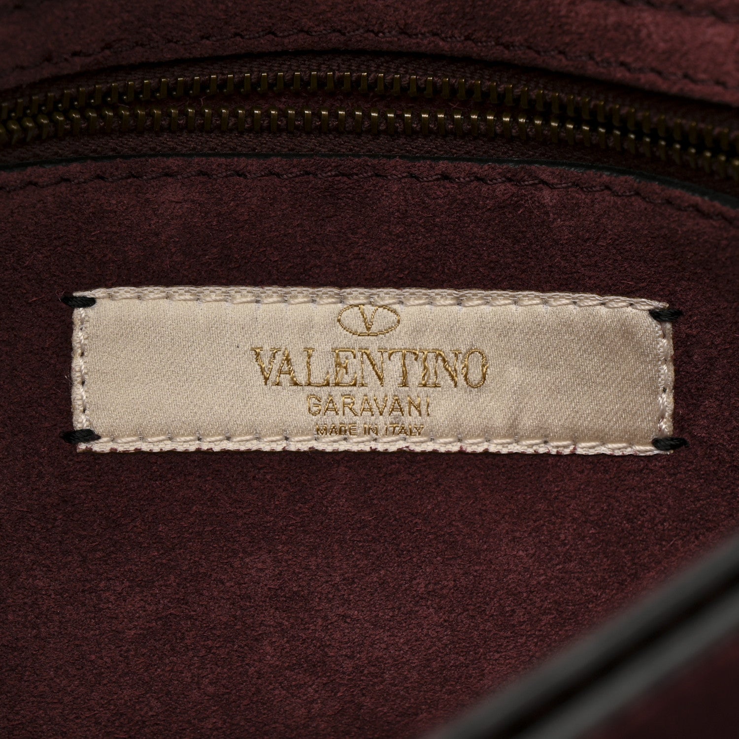 Valentino Garavani Pebbled Calfskin Rockstud Rolling Wristlet Clutch  Rubin 8 of 13