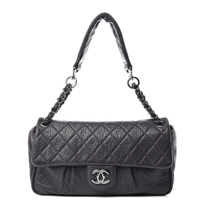 Chanel Distressed Lambskin Lady Braid Flap Dark Purple 1 of 15