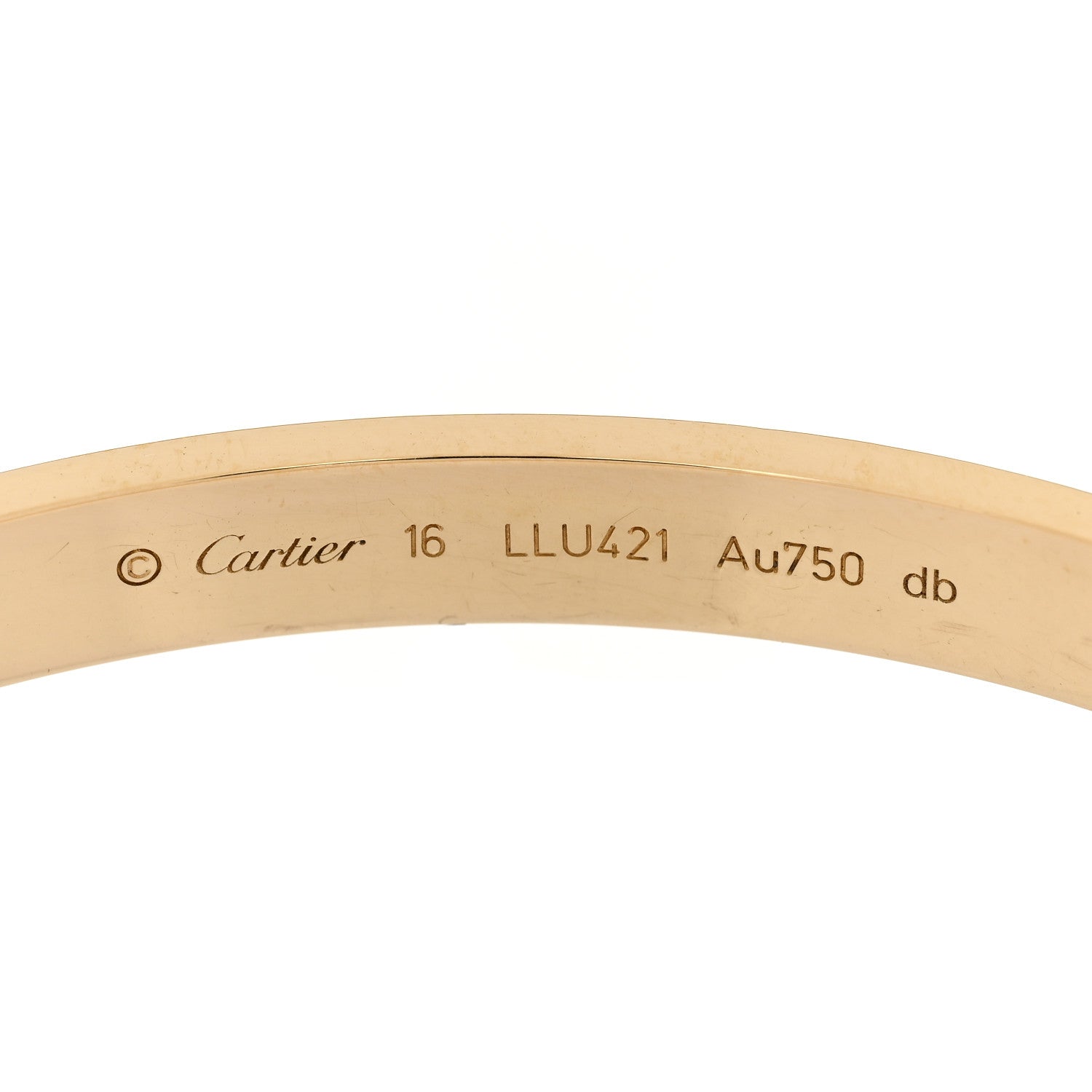 Cartier 18K Yellow Gold LOVE Bracelet 16 8 of 9