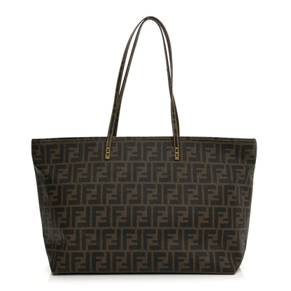 Fendi Zucca Spalmati Medium Roll Tote Tobacco Yellow 1 of 11