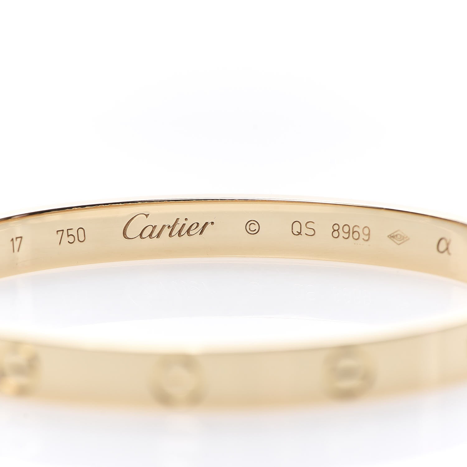 Cartier 18K Yellow Gold LOVE Bracelet 17 4 of 7