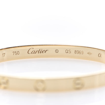 Cartier 18K Yellow Gold LOVE Bracelet 17 4 of 7