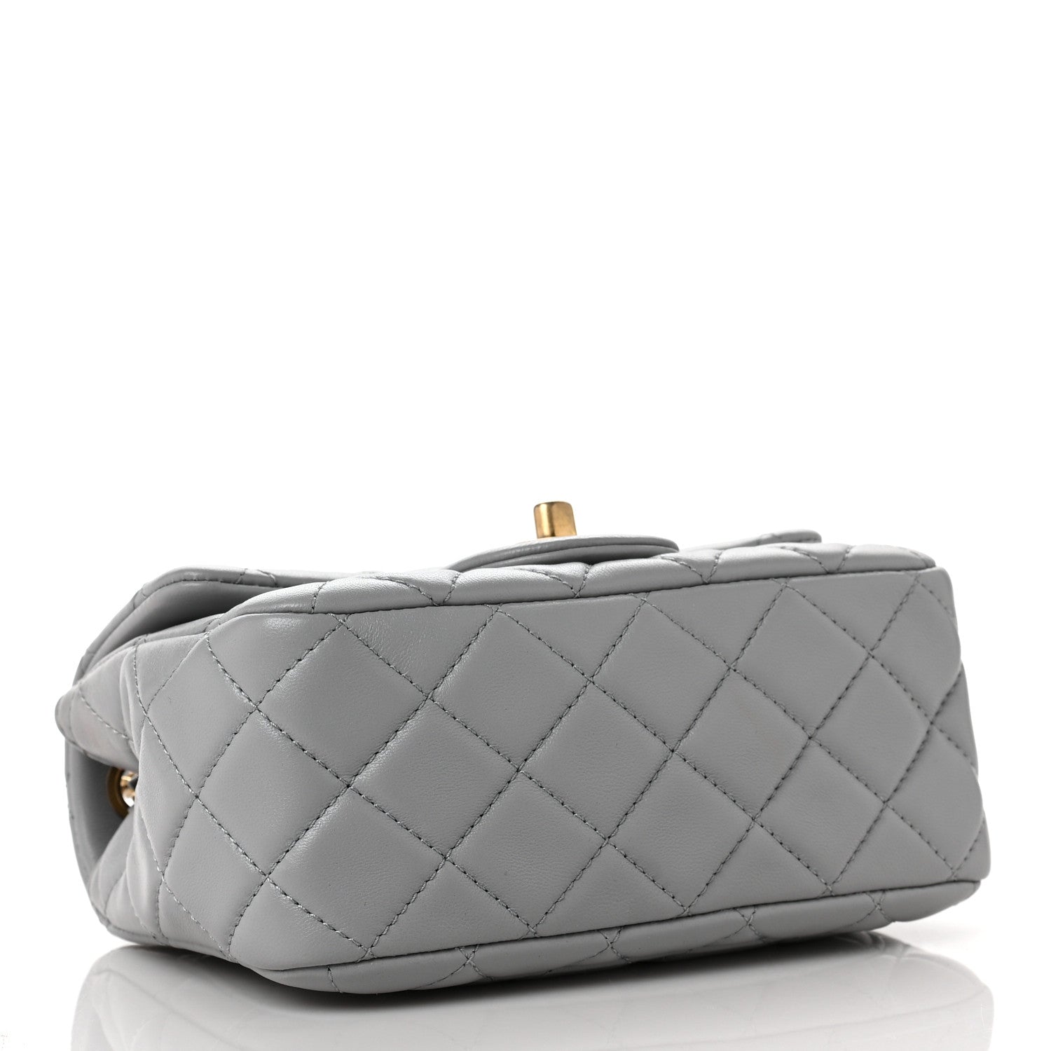 Chanel Lambskin Quilted Mini Pearl Crush Flap Light Grey 4 of 10