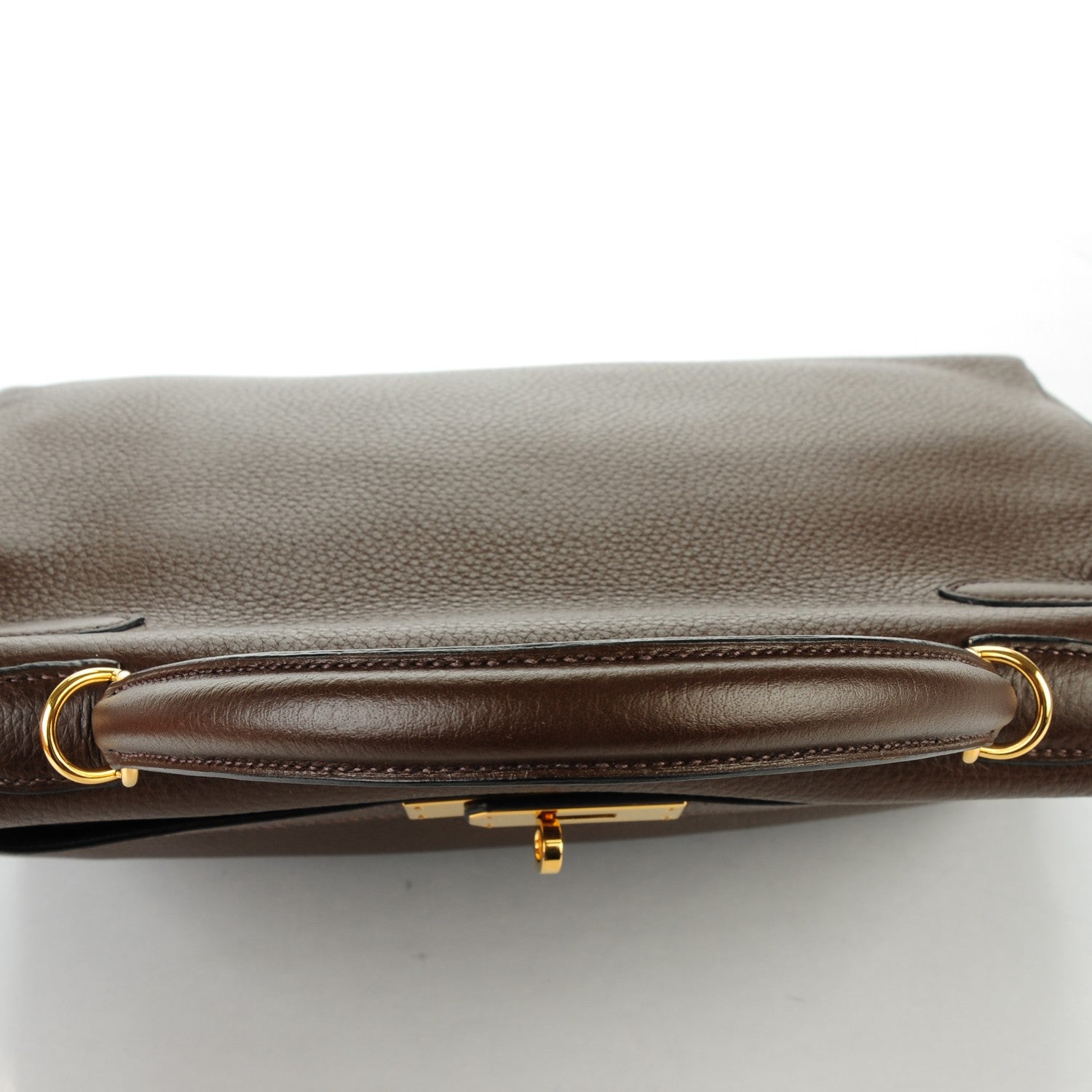 Hermes Taurillon Clemence Kelly Retourne 32 Chocolate 9 of 26