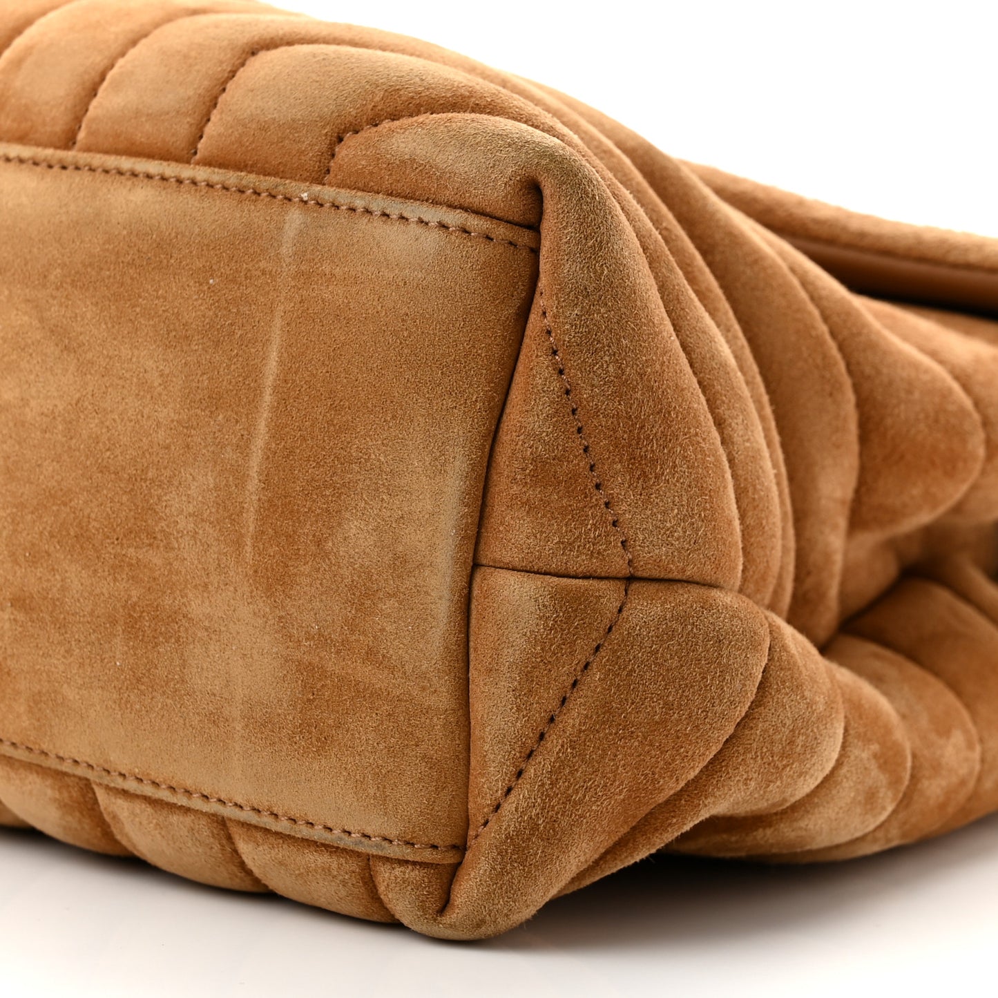 Suede Y Quilted Monogram Medium Loulou Chain Satchel Cinnamon