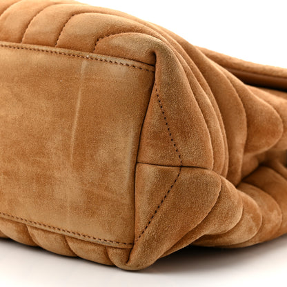 Saint Laurent Suede Y Quilted Monogram Medium Loulou Chain Satchel Cinnamon 10 of 10