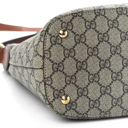 Gucci GG Supreme Monogram Linea A Hobo Brown 8 of 13