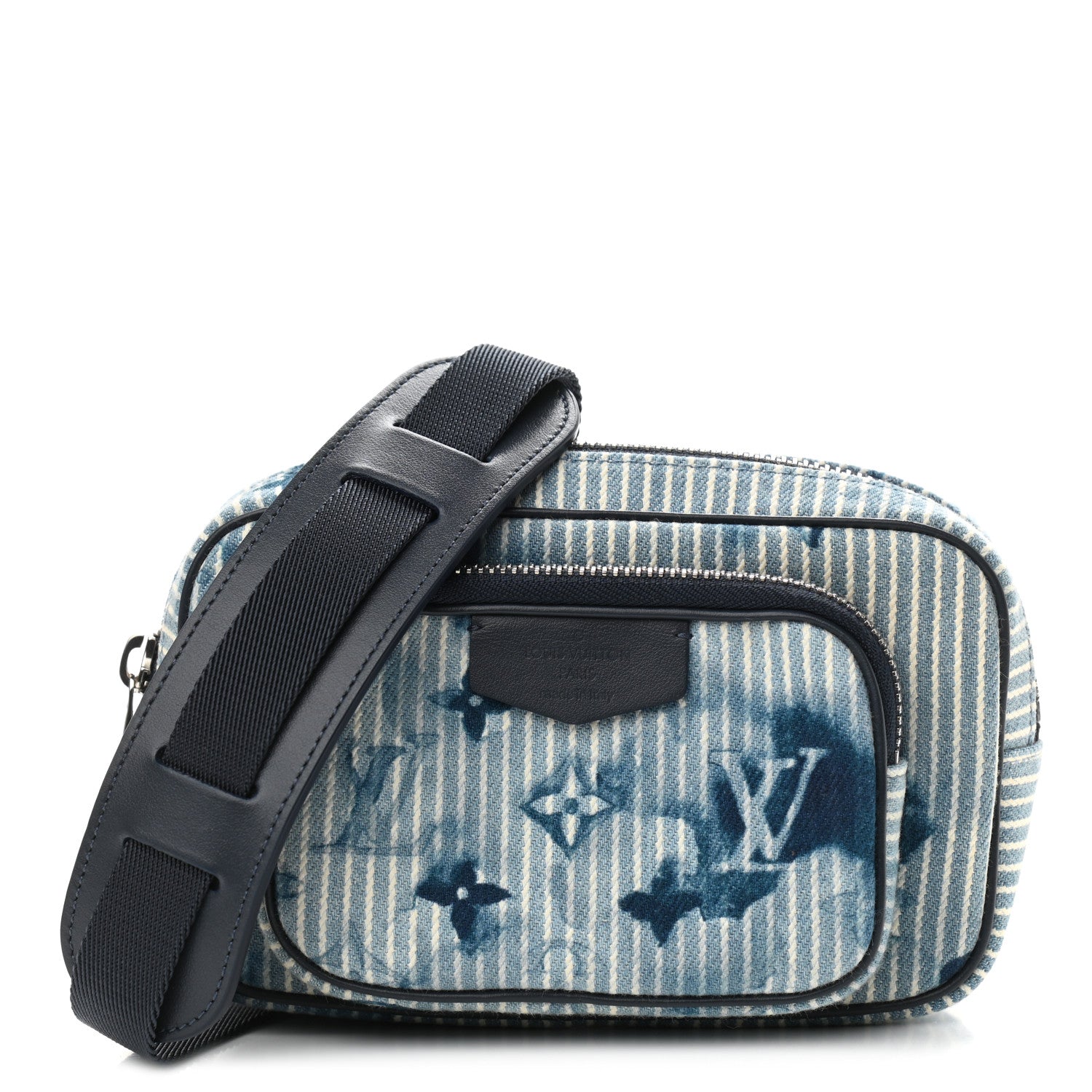 Louis Vuitton Hickory Stripes Denim Monogram Watercolor Outdoor Pouch Blue 1 of 9