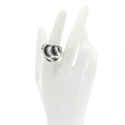 John Hardy Sterling Silver Black Sapphire Macan Dome Ring 54 7 2 of 6