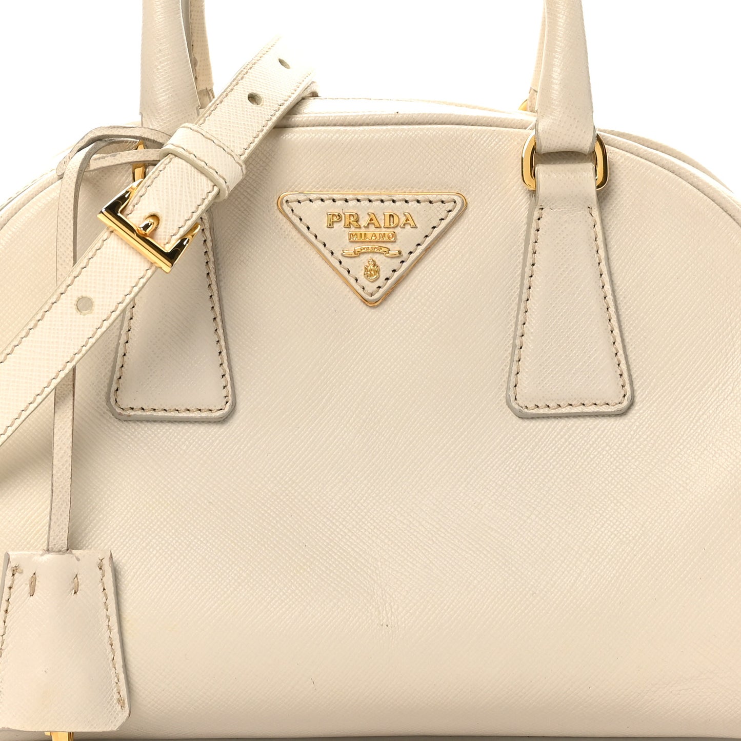 Saffiano Bowling Bag White