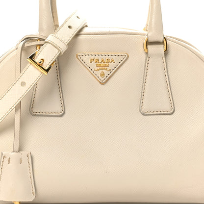 Prada Saffiano Bowling Bag White 7 of 13