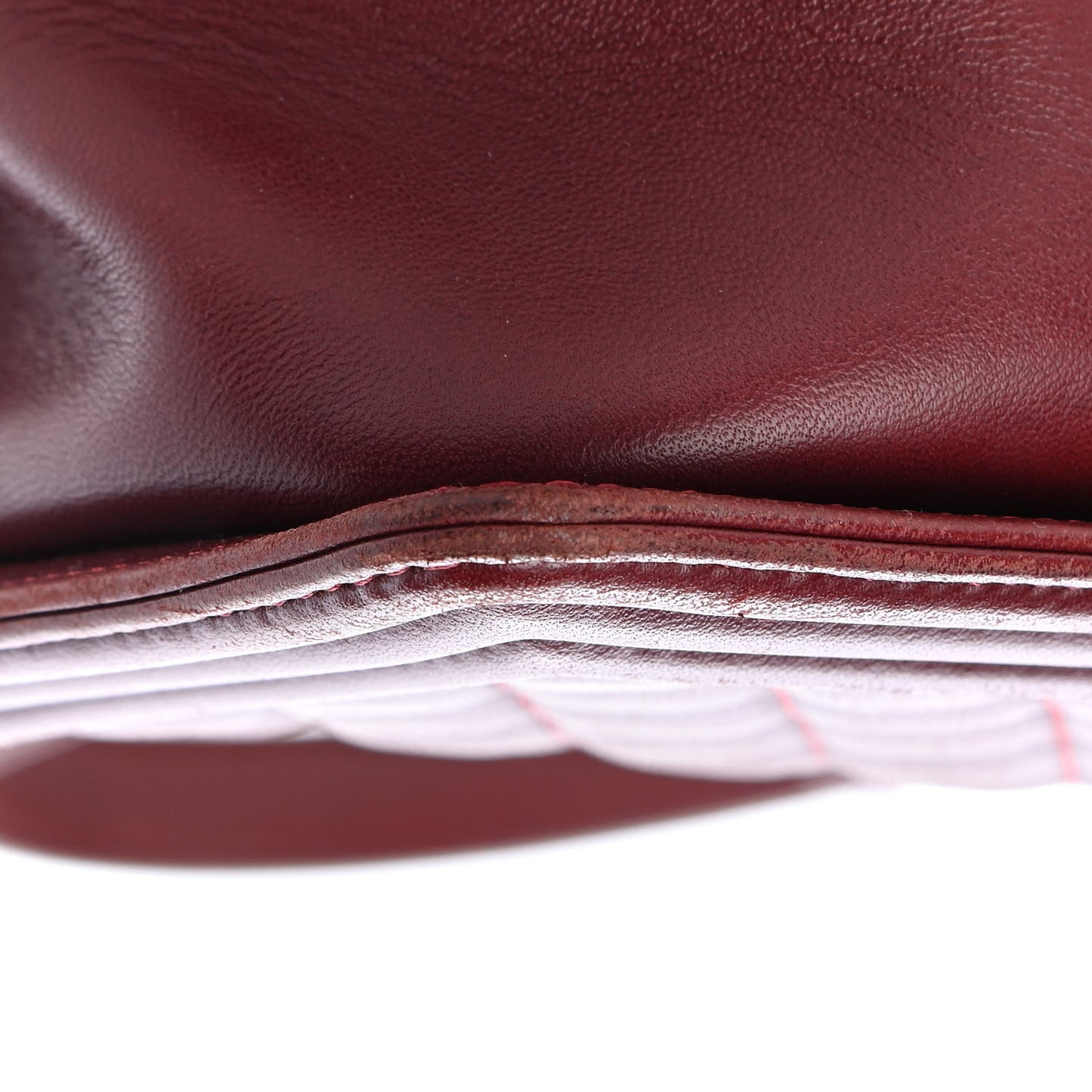 Lambskin Quilted Medium Boy Flap Burgundy