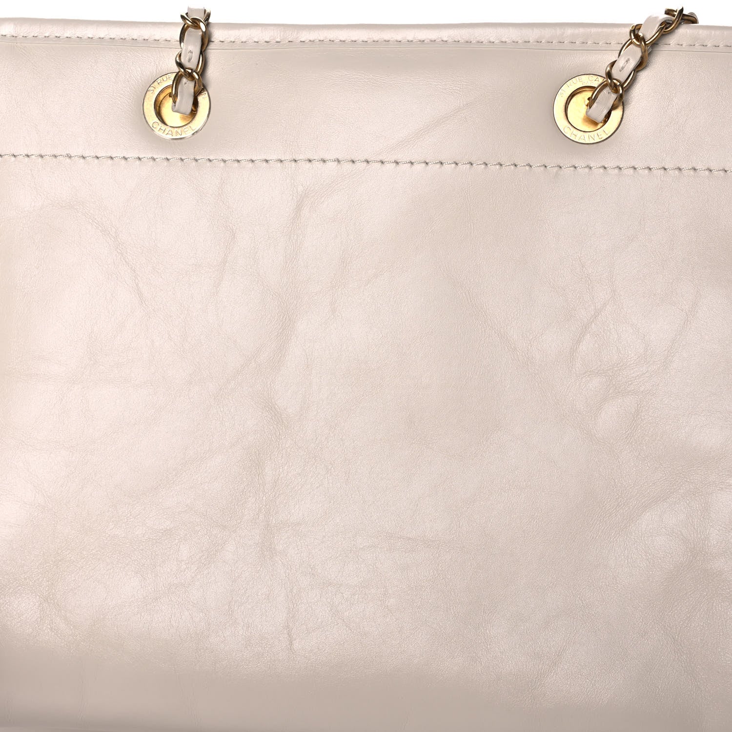 Chanel Aged Calfskin Small Charms Deauville Tote White 13 of 14