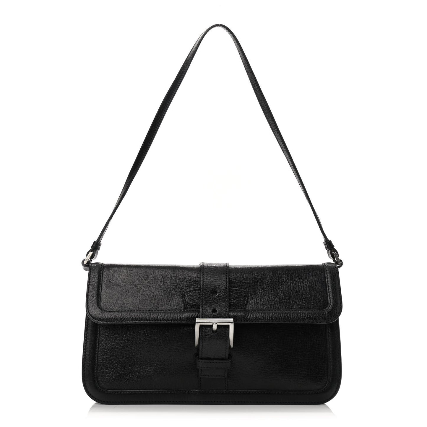 Goatskin Flap Bag Black